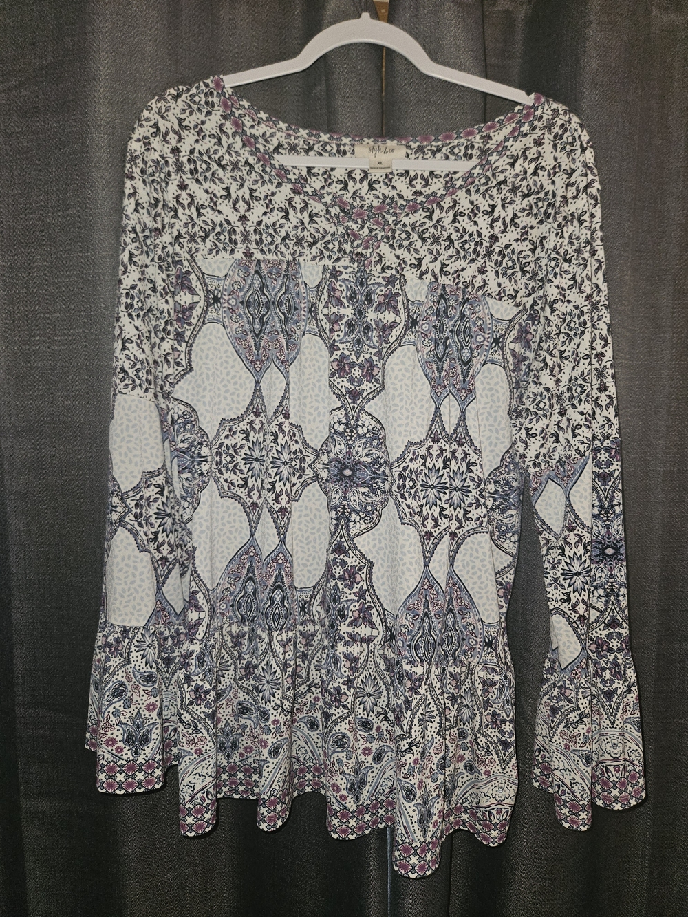 Boho Printed Long-Sleeve Shirt